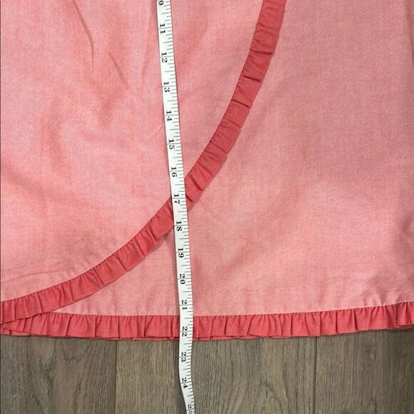 J. Crew Women’s Cotton Oxford Nantucket Ruffled Faux Wrap Pink Skirt Size 10 - Picture 6 of 9